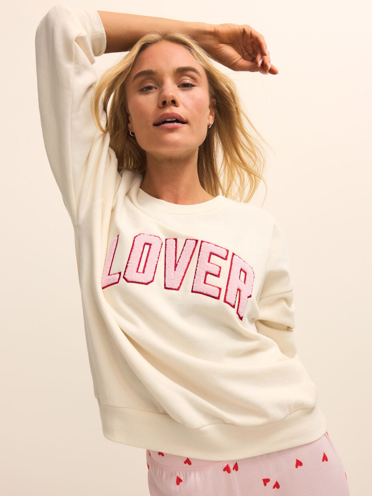 Oversized Lover Sweatshirt in Vanilla