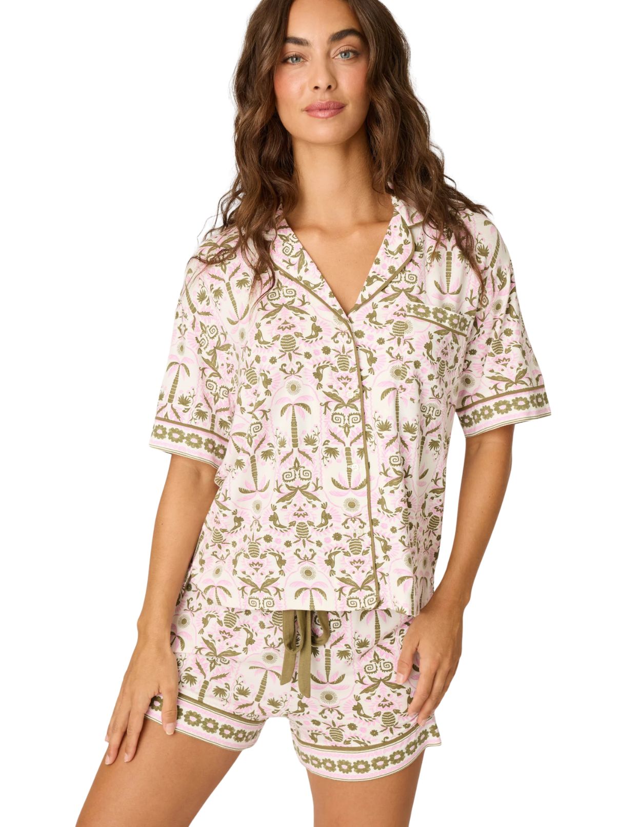 PJ Salvage Déjà Vu Dreams Tiki Time Short PJ Set