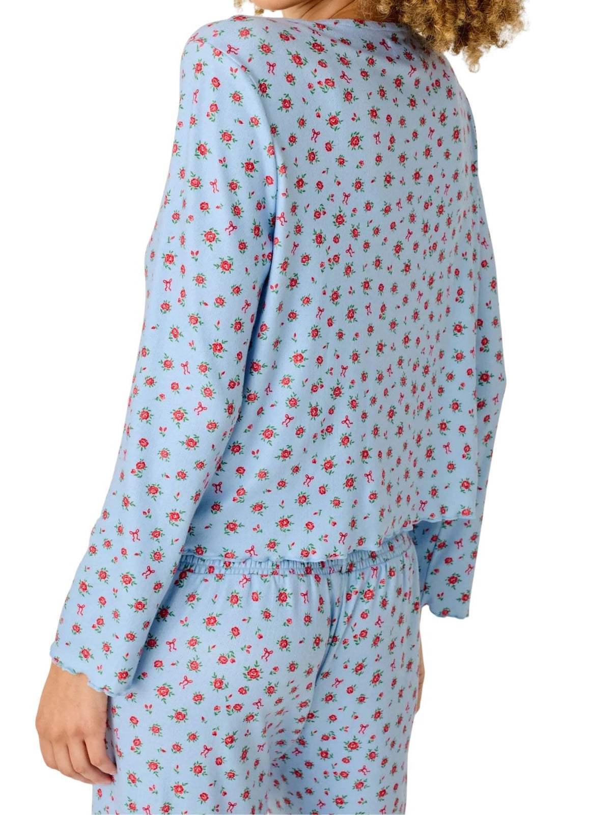 PJ Salvage Festive Florals Pajama Set in Blue Floral