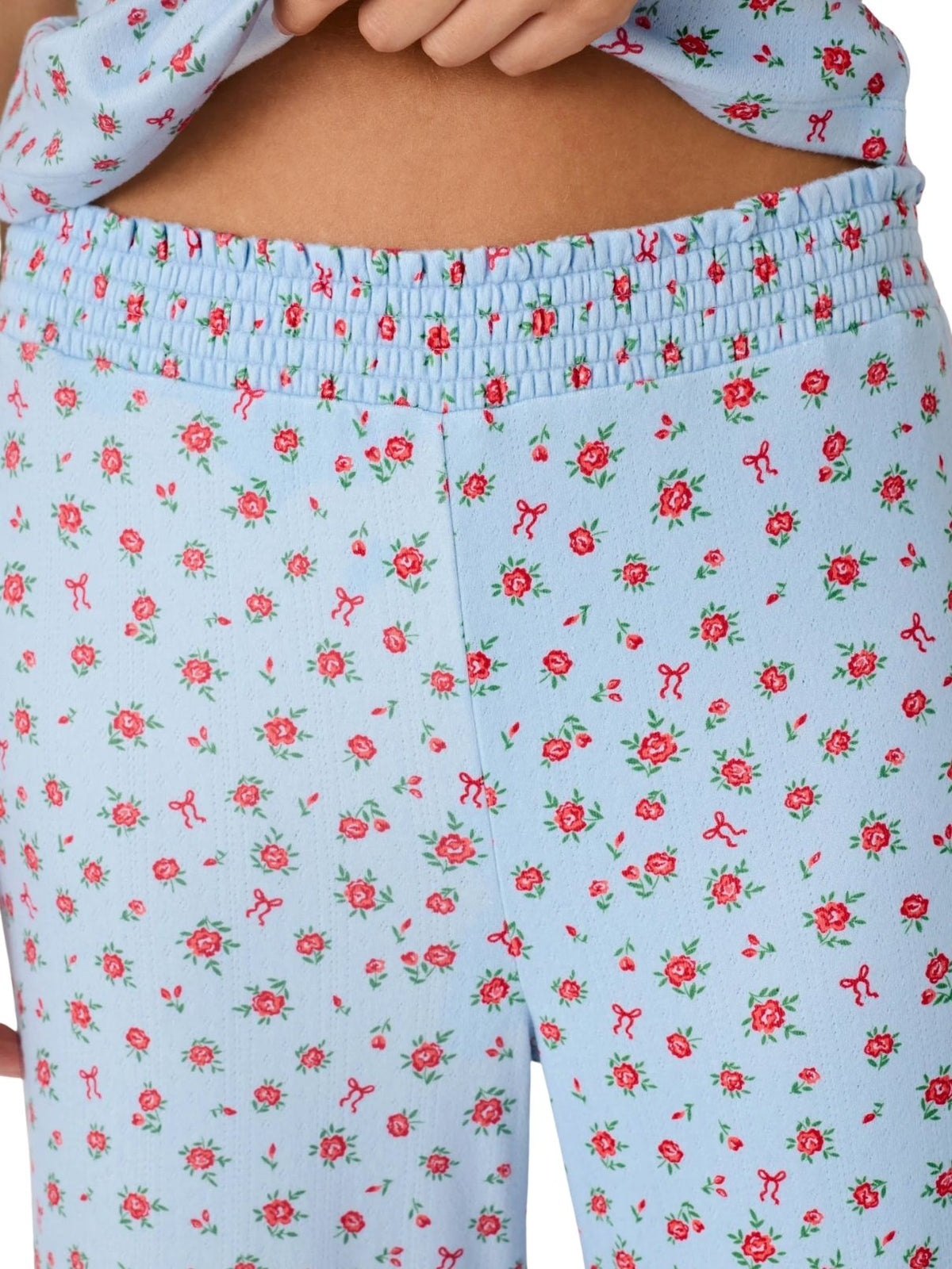 PJ Salvage Festive Florals Pajama Set in Blue Floral