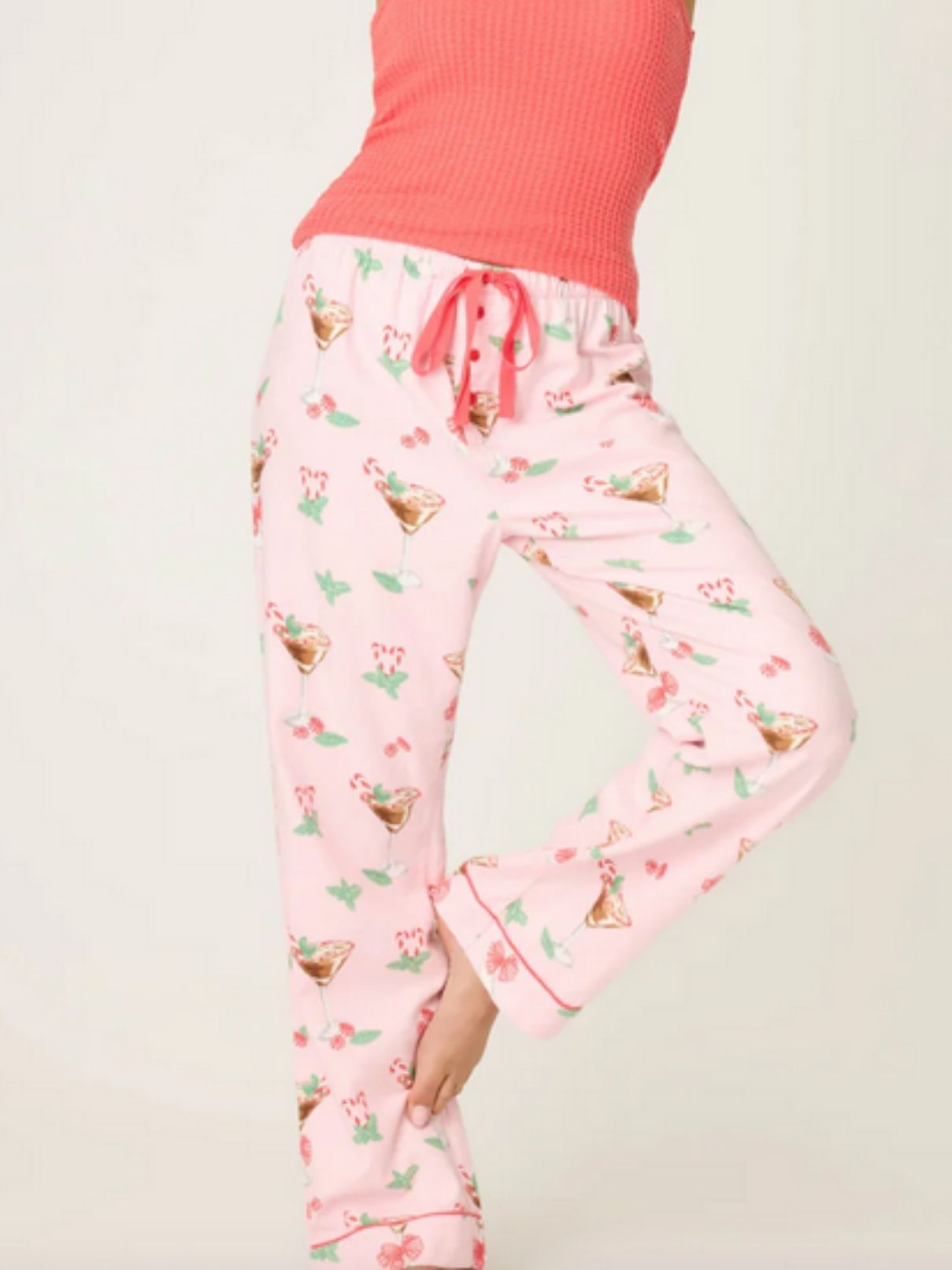PJ Salvage Flannel Pants in Ballet Pink