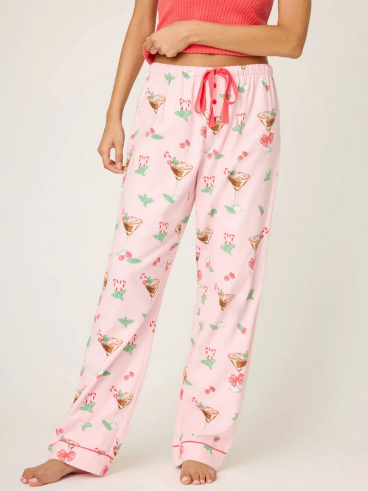 PJ Salvage Flannel Pants in Ballet Pink
