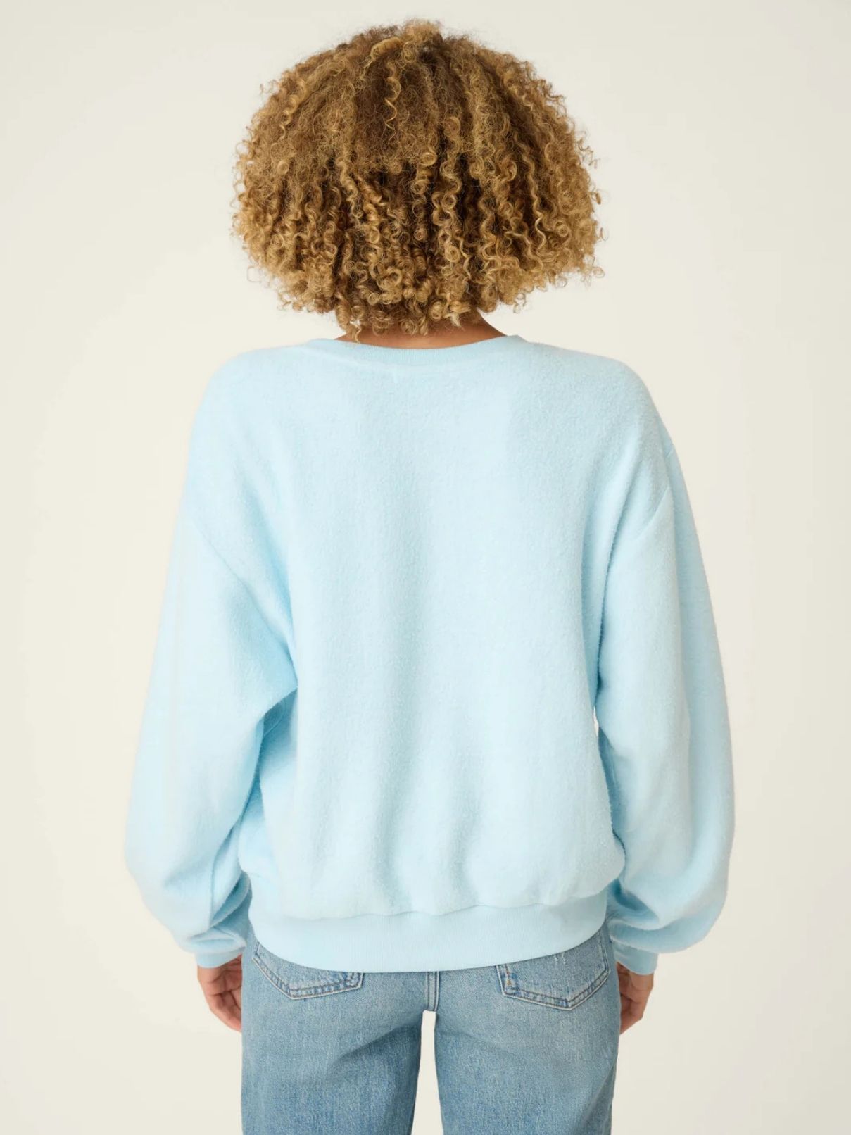  PJ Salvage L/S Pupcation Palms Vacay Sweatshirt in Lt Blue