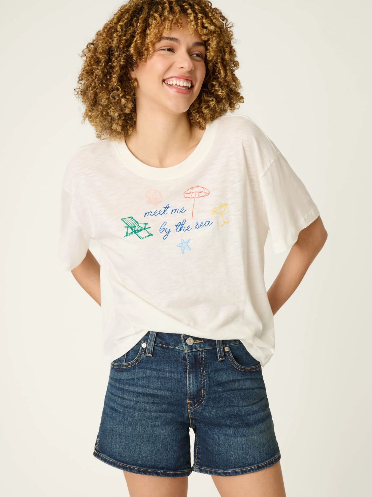 PJ Salvage Meet Me By The Sea Top in Ivory