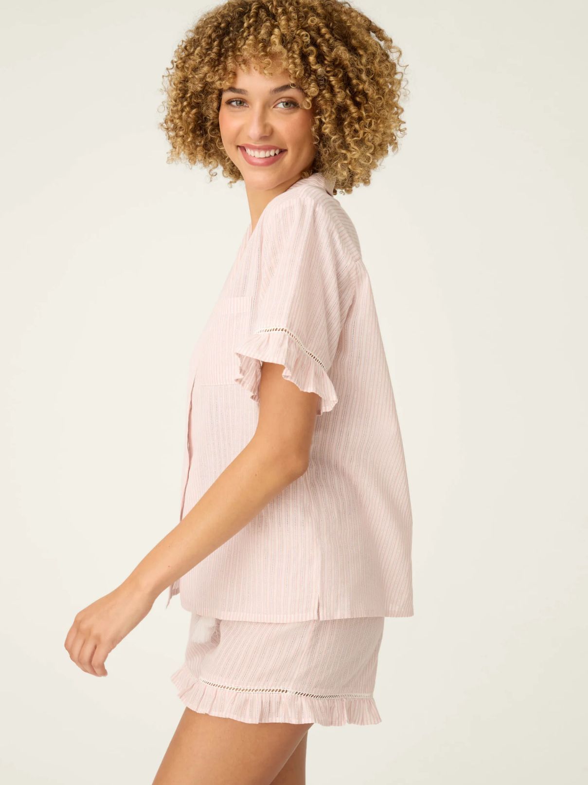 PJ Salvage Pj Set On Cloud Nine in Silver Rose