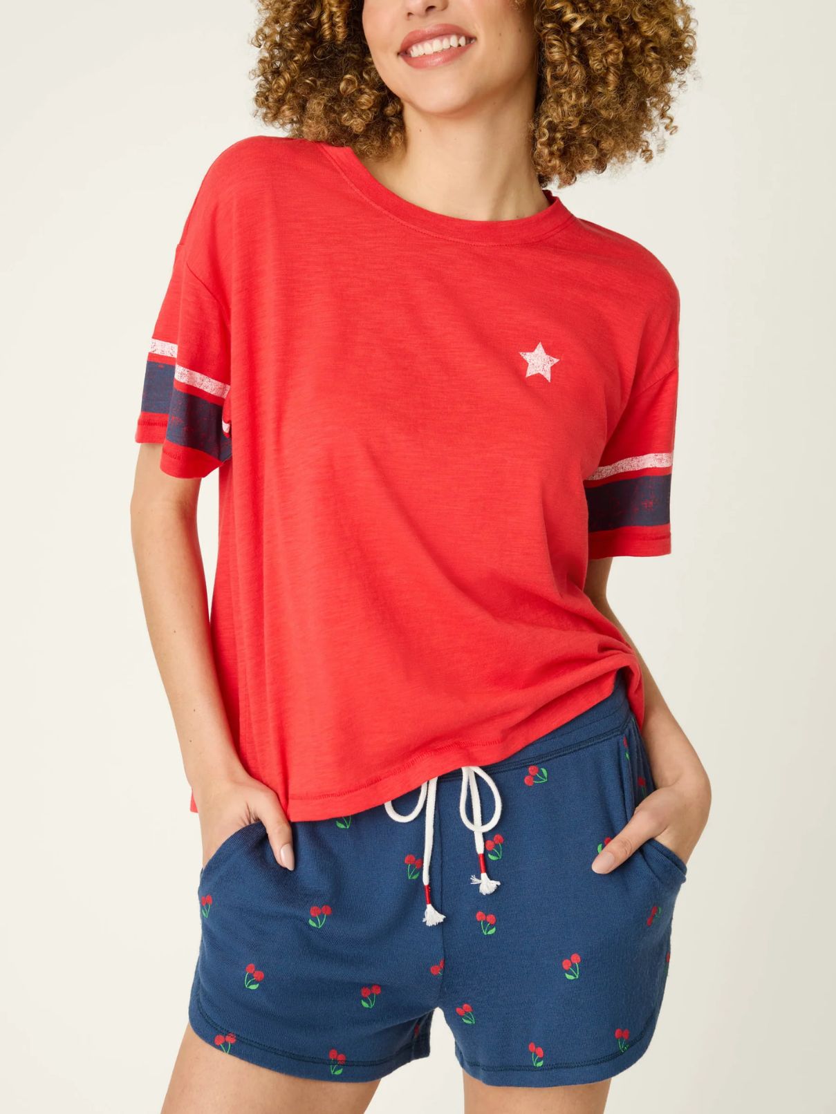 PJ Salvage Pj Set Star Spangled Summer in Scarlet