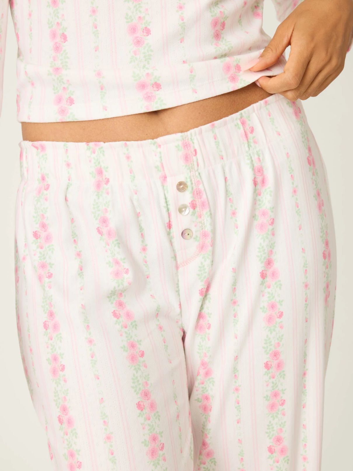 PJ Salvage Roses Are Pink Pant