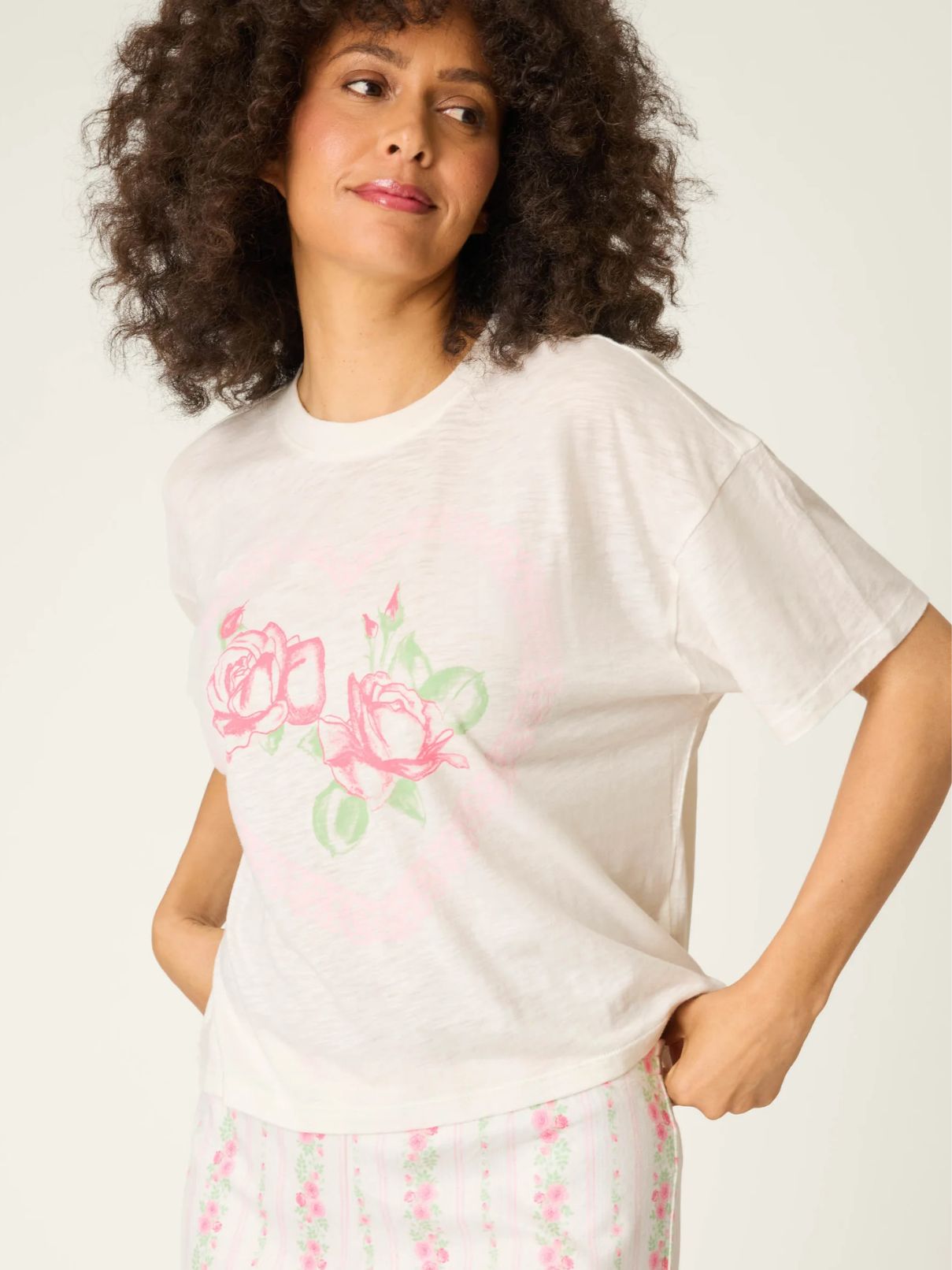 PJ Salvage S/S Roses Are Pink Tee