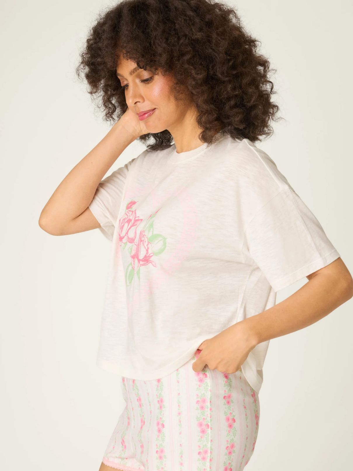 PJ Salvage S/S Roses Are Pink Tee