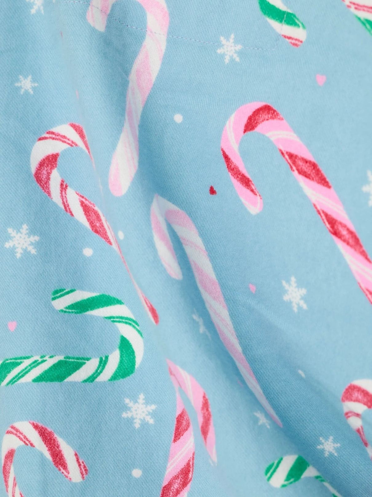 PJ Salvage The Sweetest Season Snowflake Sweater & Candy Cane Pajama Set in Ivory/Blue