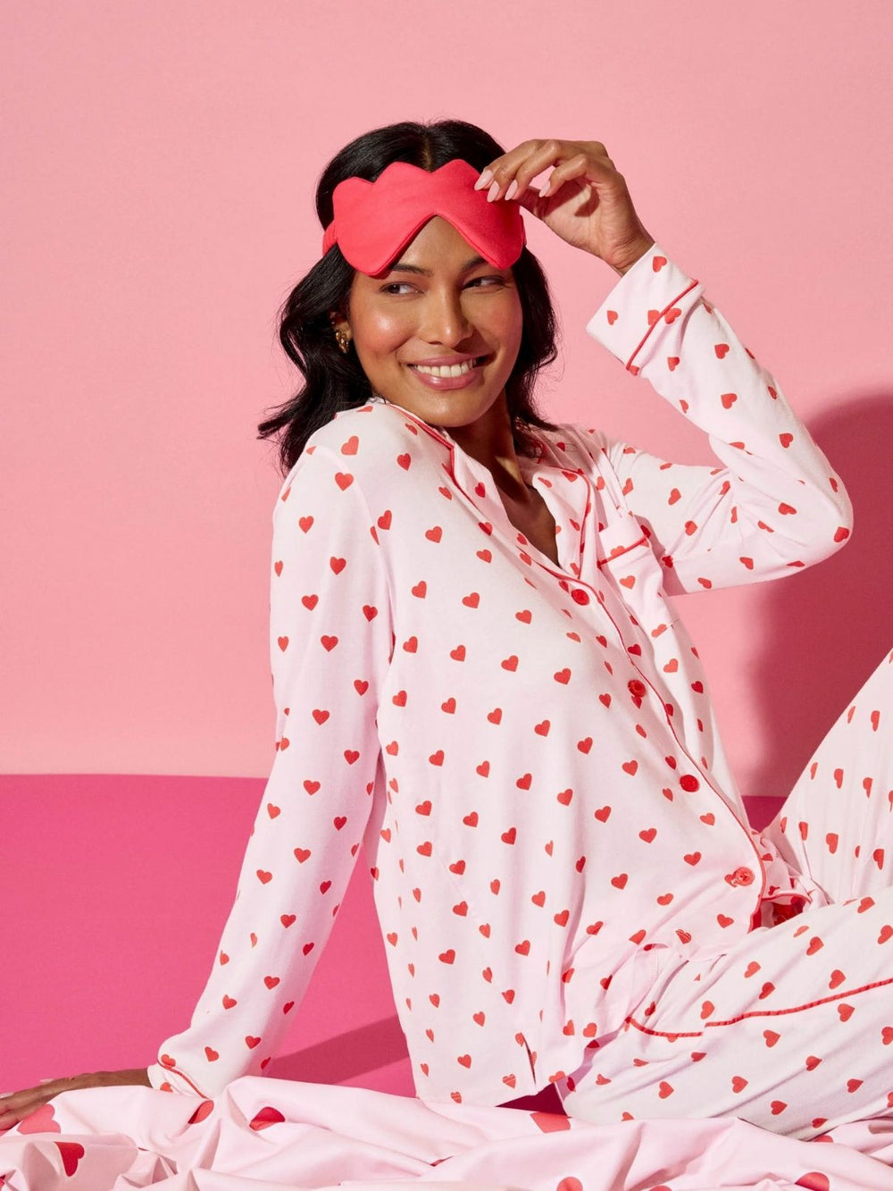 Pink Raccon Pj PJ Salvage Wildest Dreams Pj Set in Pink