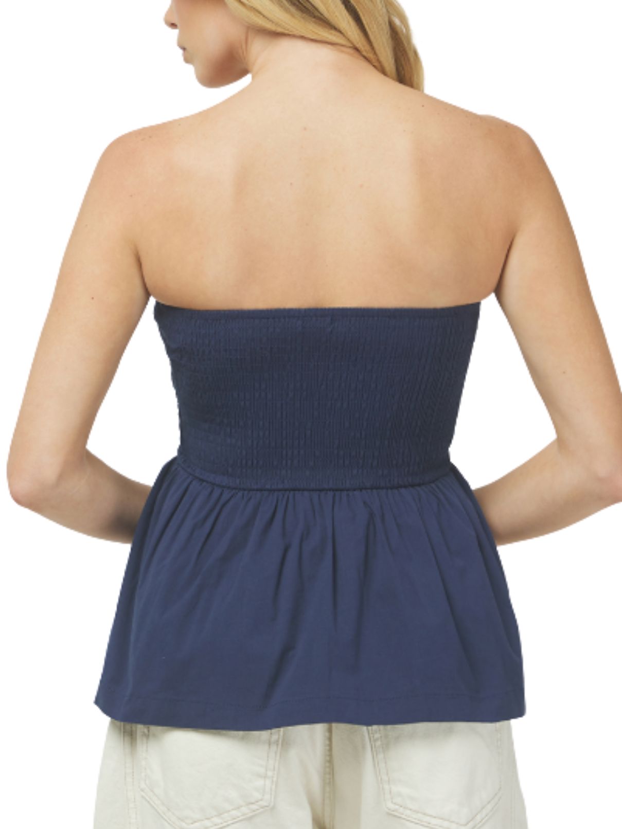 Peplum Tube Top in Ink