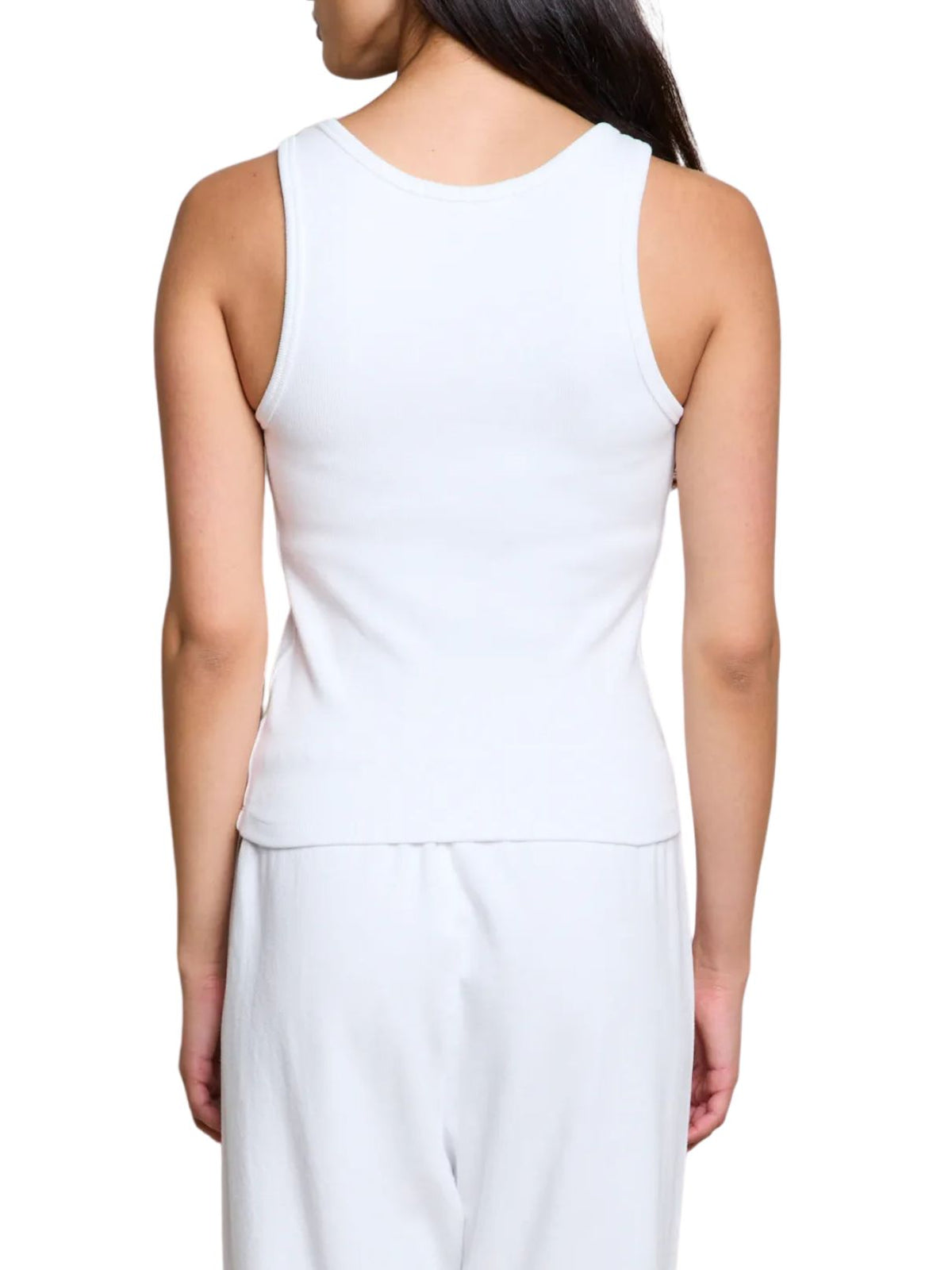 Perfect White Tee Blondie Long Ribbed Cotton Tank