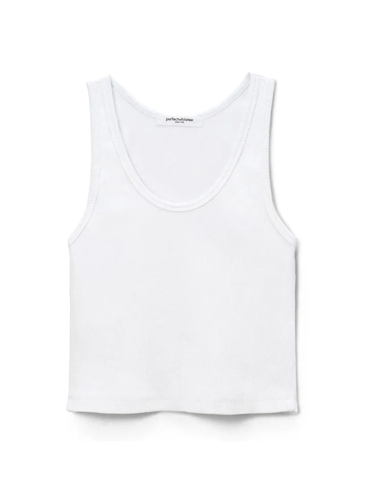 Perfect White Tee Blondie Ribbed Tank Top in White