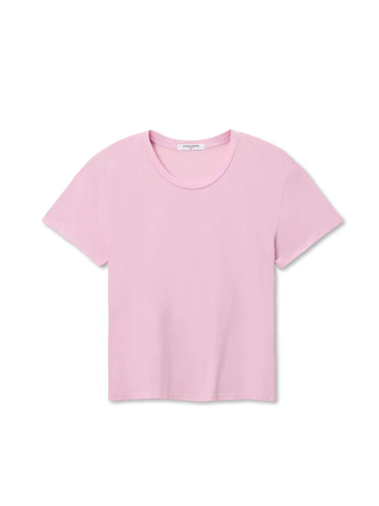 Perfect White Tee Harley Boxy Crew in Sugar Pink