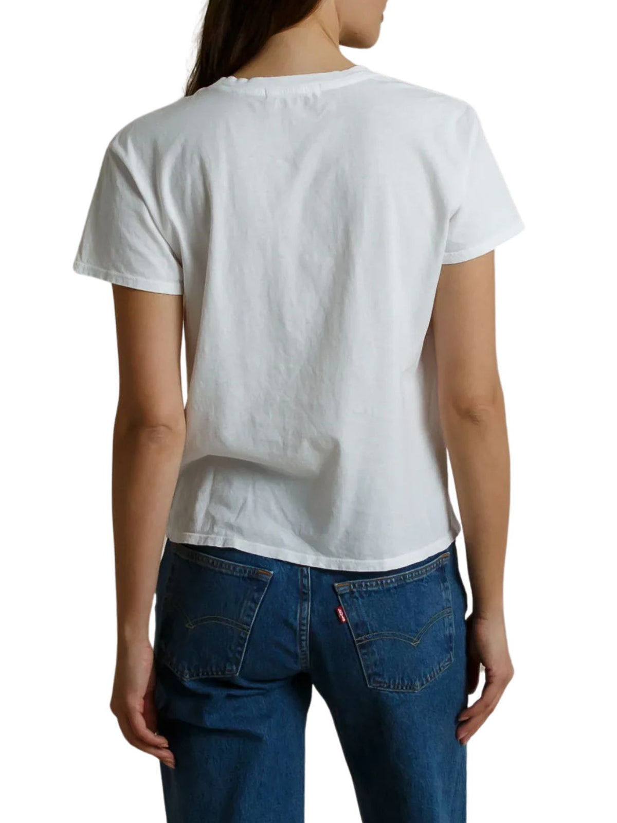Perfect White Tee Harley Cotton Boxy Crew Neck Tee in White