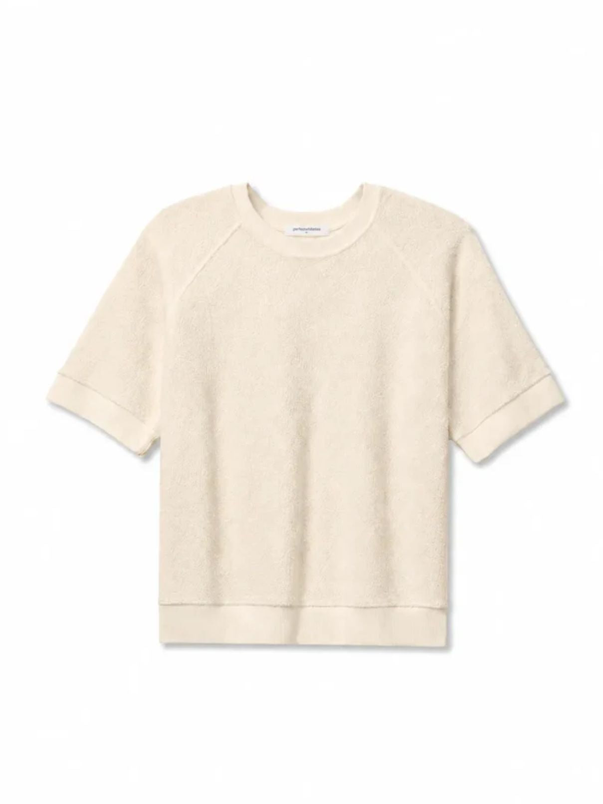 Perfect White Tee Kennedy Ziggy Short Sleeve Reverse Fleece Sweatshirt – Sugar