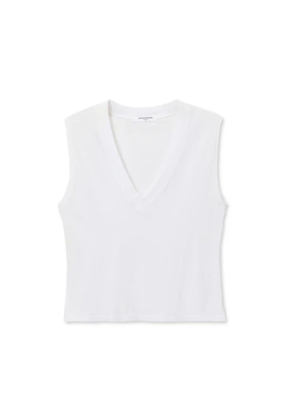 Perfect White Tee Margot Sleeveless Vneck Tee in White