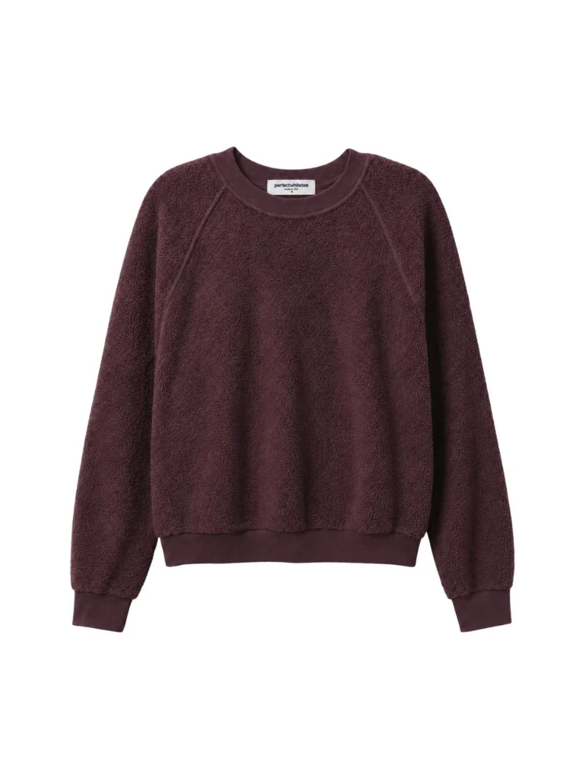 Perfect White Tee Ziggy Cotton Crew Neck Tee in Cherry Lacquer