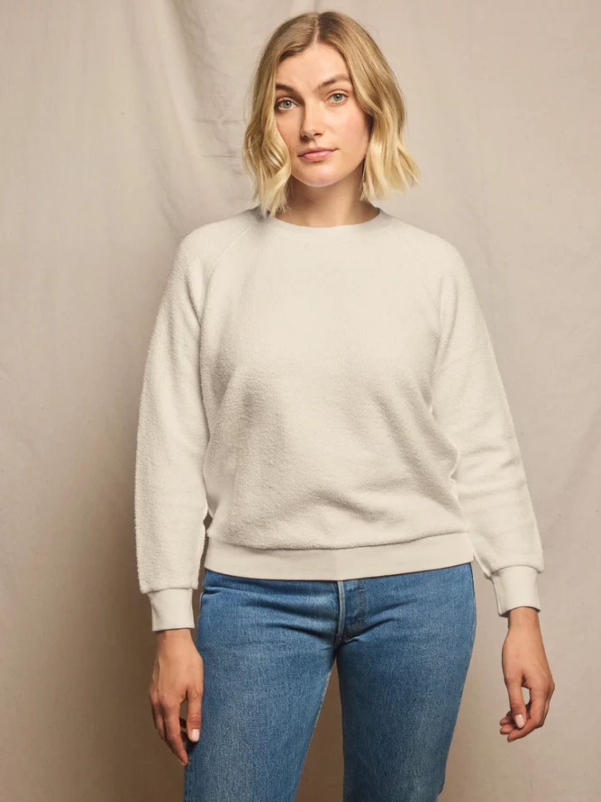 Perfect White Tee  Ziggy Inside Out Fleece in Sugar