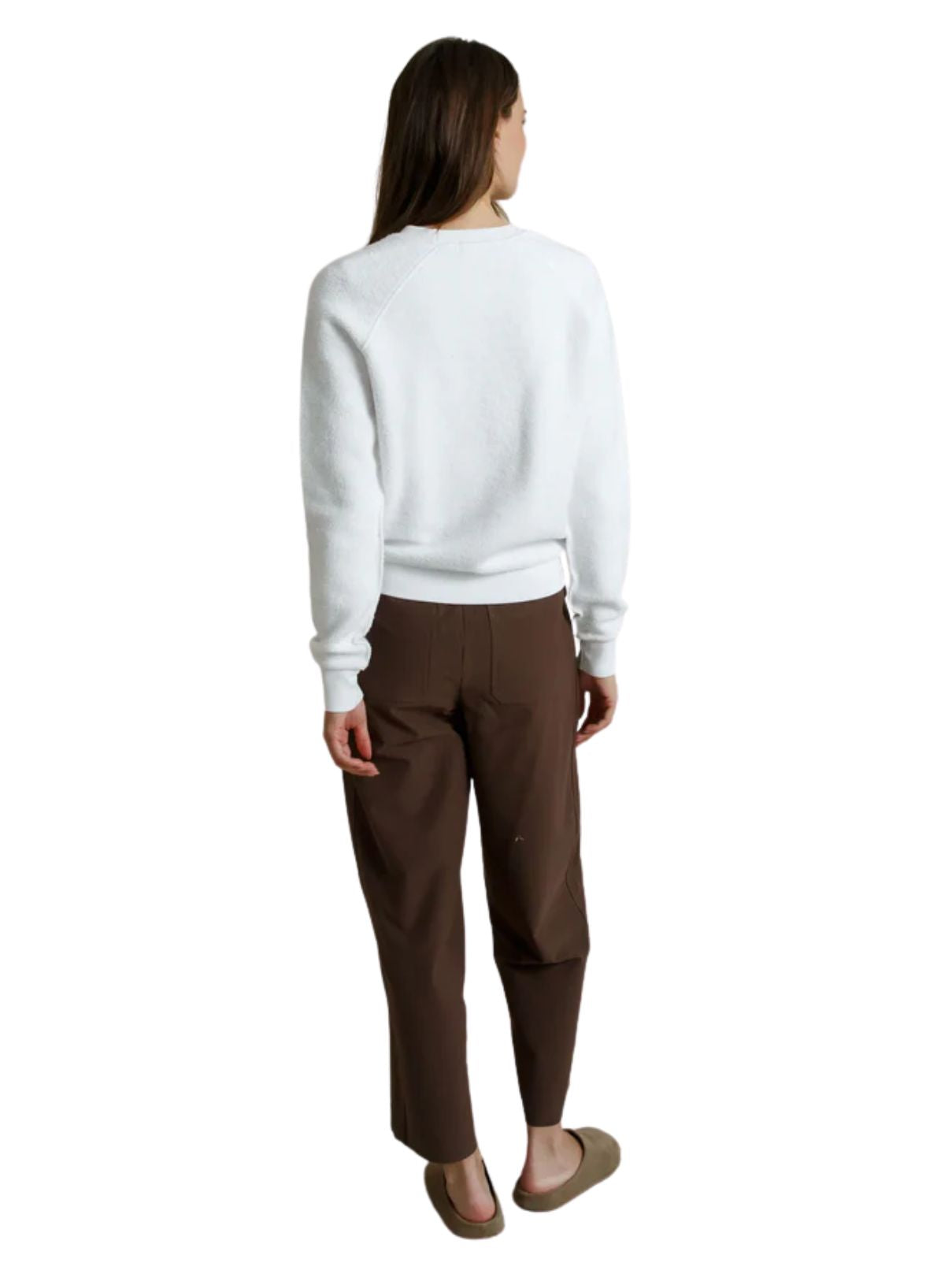 Perfect White Tee Ziggy Reverse Fleece Crew Neck Sweatshirt – White