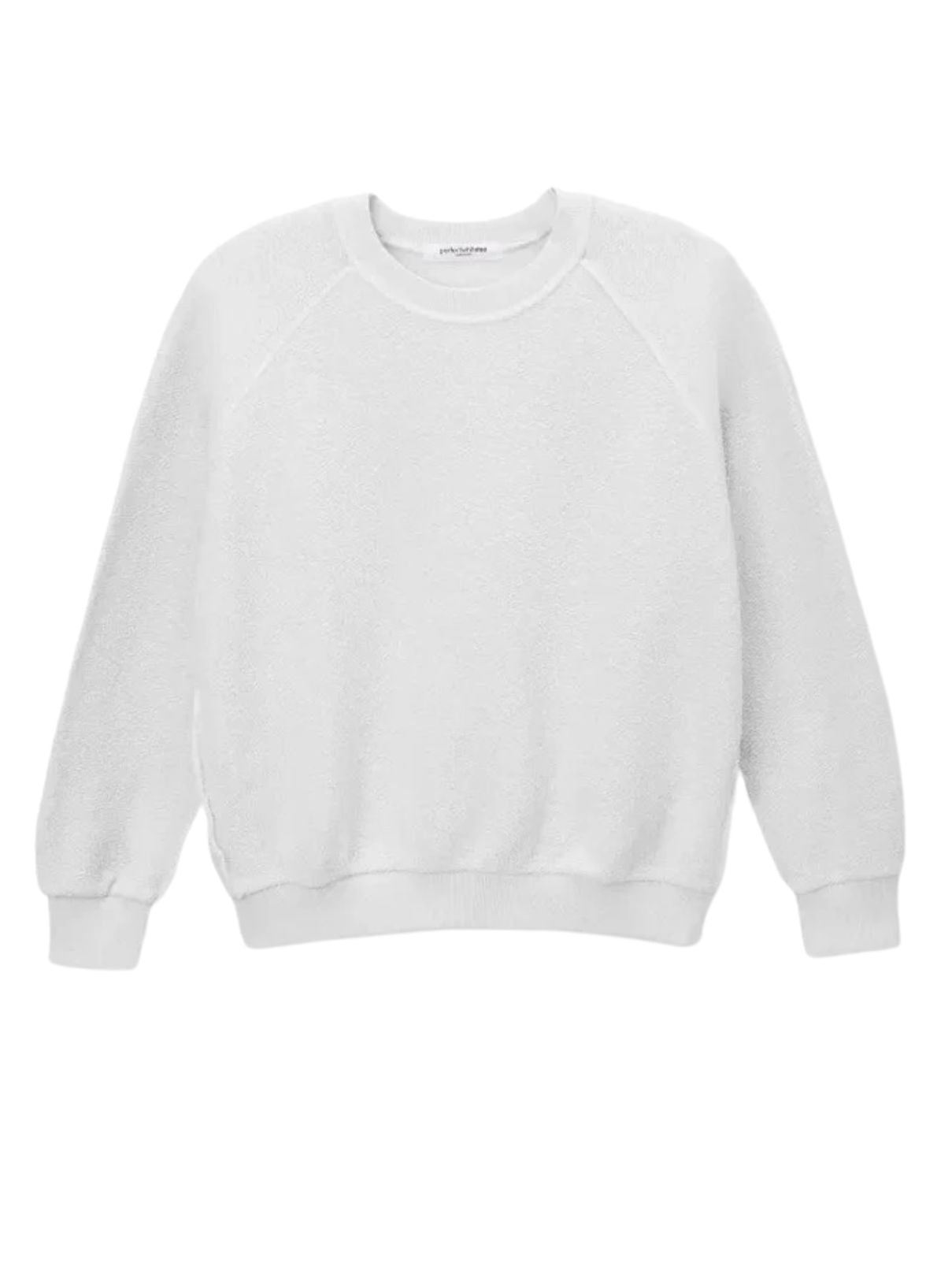 Perfect White Tee Ziggy Reverse Fleece Crew Neck Sweatshirt – White