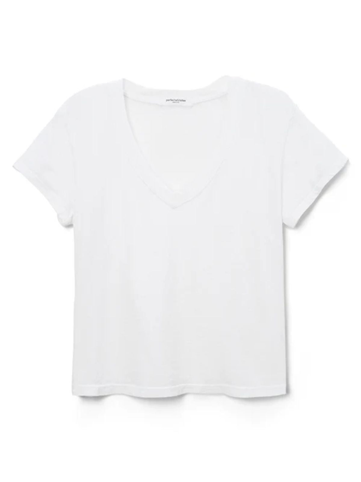 Perfect White Tees Hendrix Boxy Vneck Tee in White