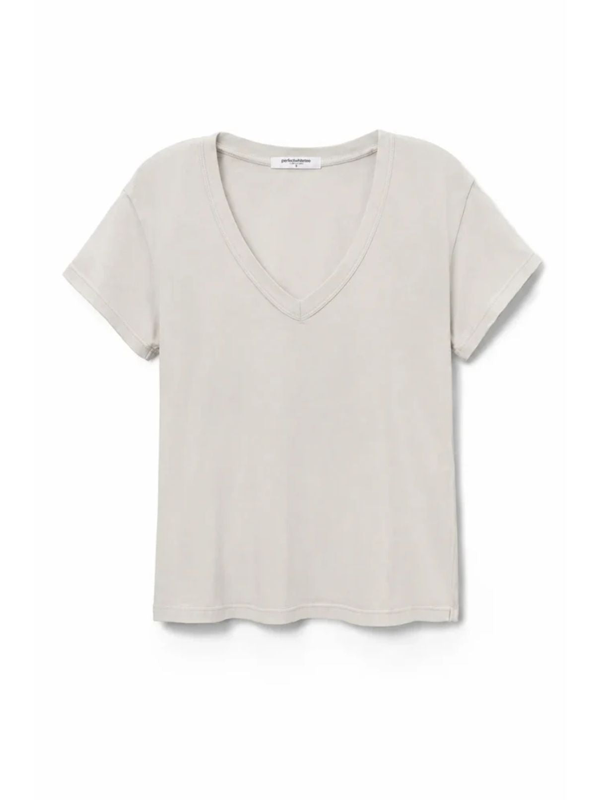Perfectwhitetee Hendrix Boxy V-Neck Tee – Whitecap Grey