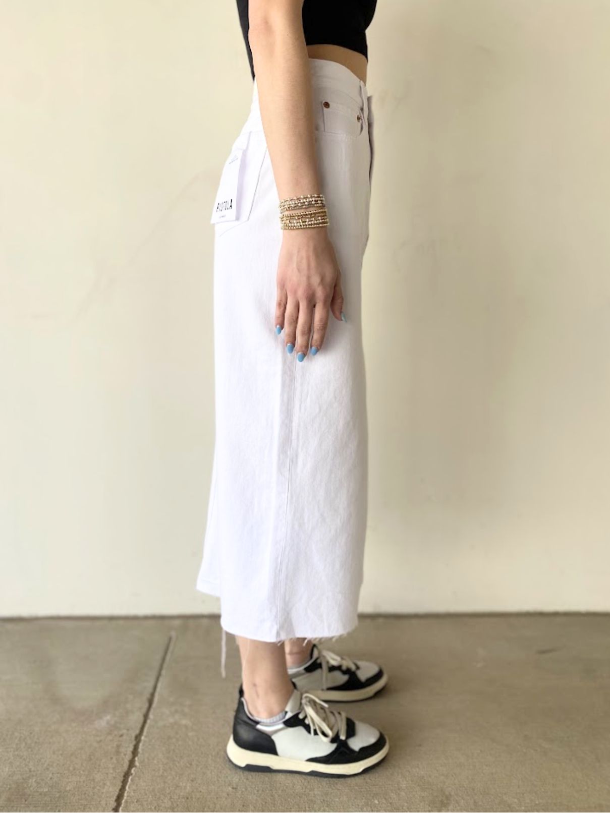 Pistola Alice Midi Skirt in White