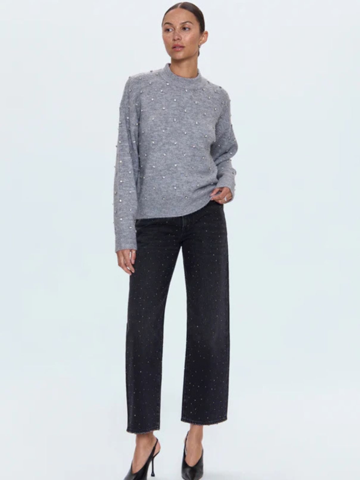 Pistola Aura Charcoal Diamonte Sweater 