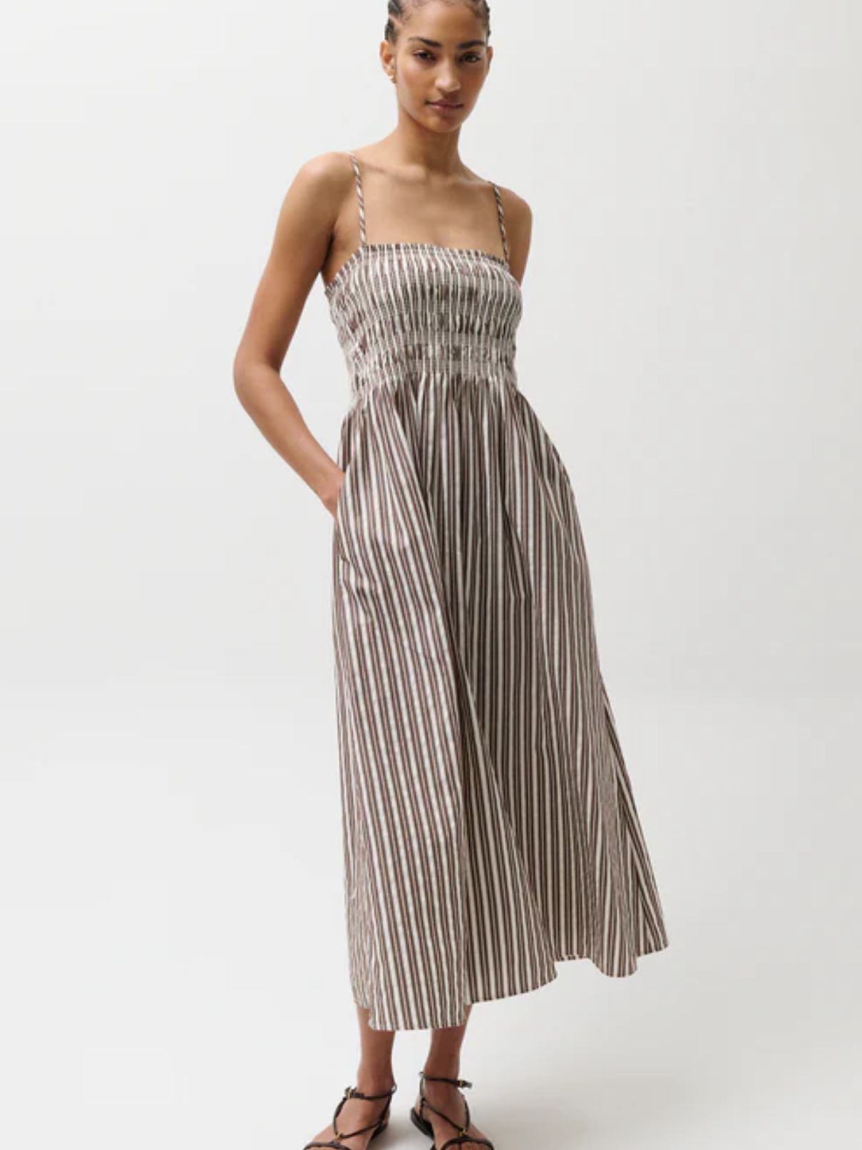 Pistola Bianca Dress in Java Stripe