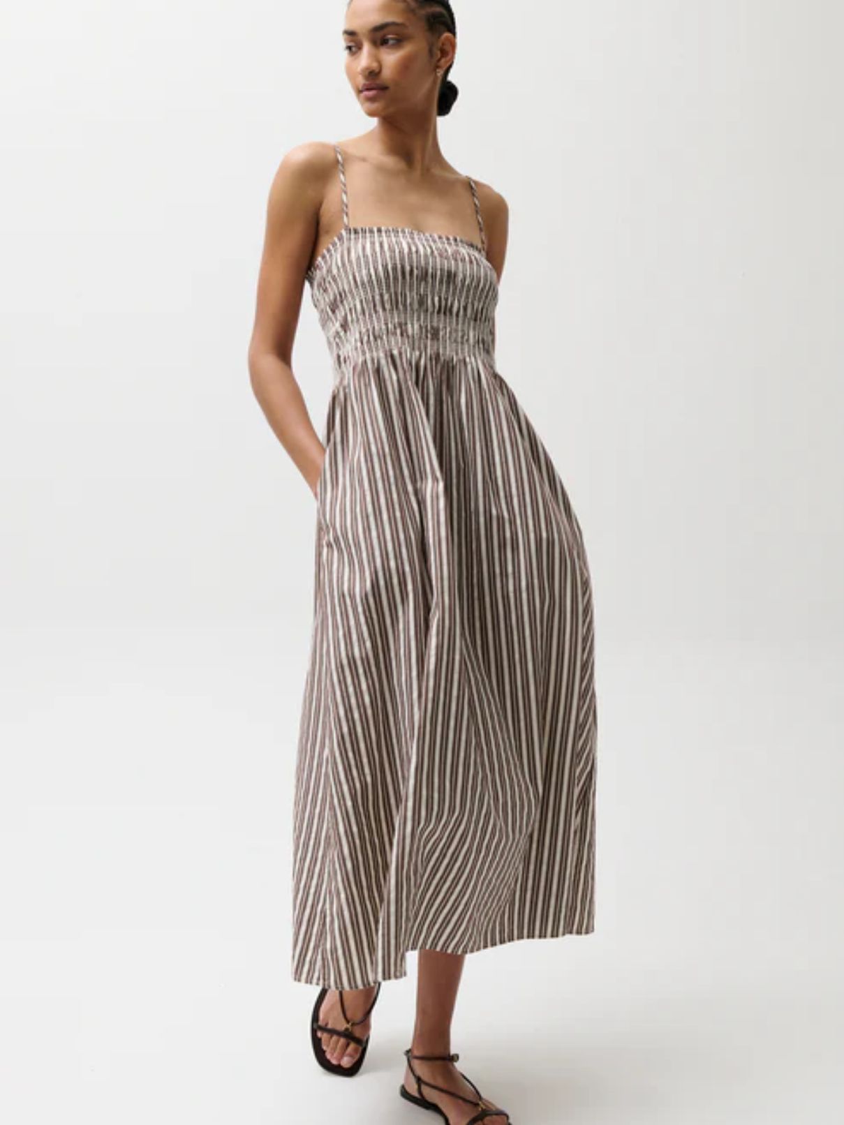 Pistola Bianca Dress in Java Stripe