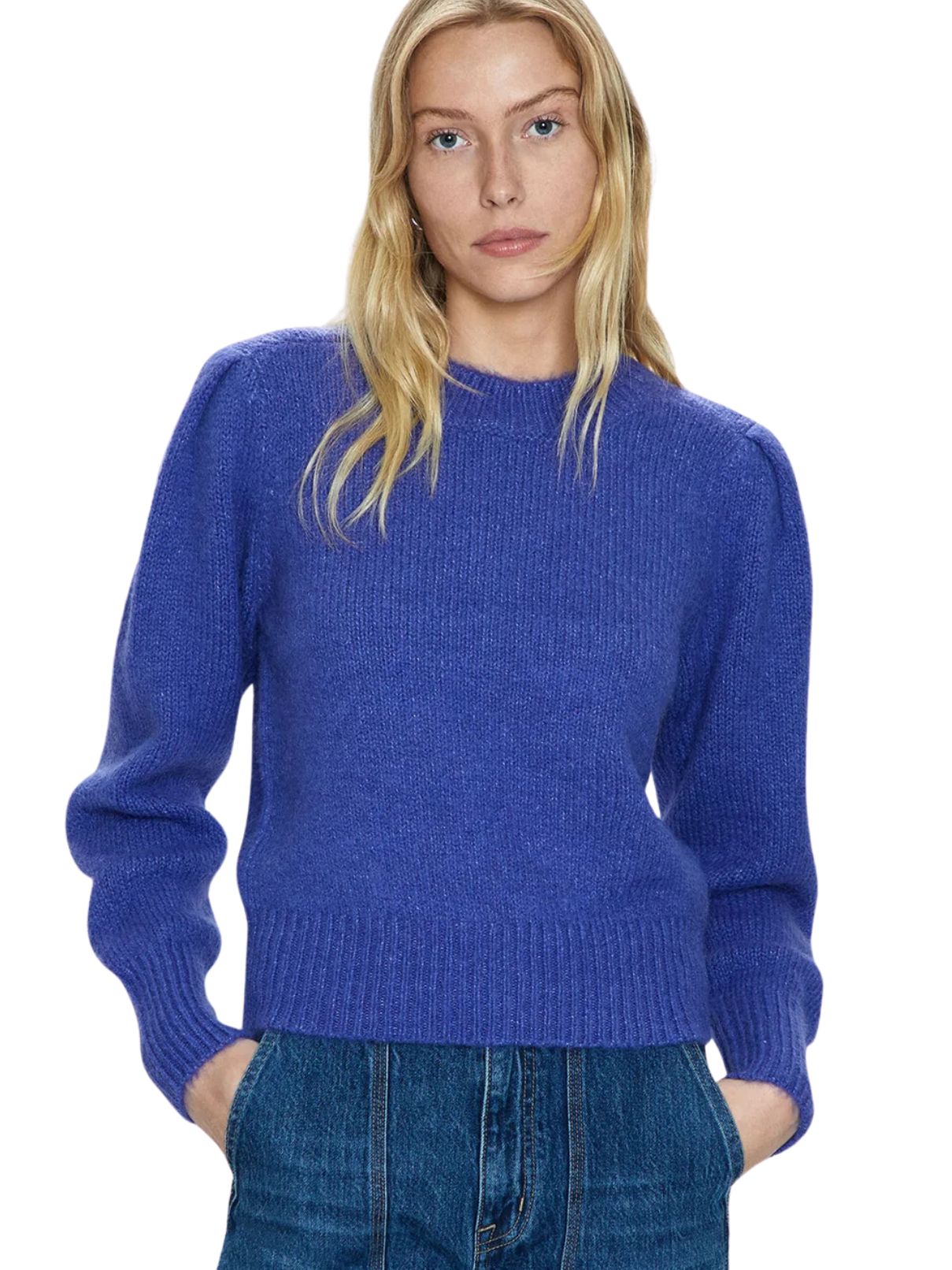 Pistola Colette Puff Sleeve Sweater in Periwinkle