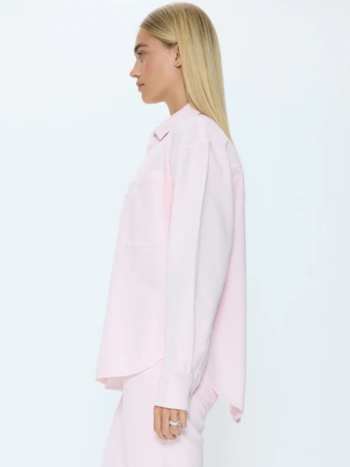 Pistola Elin Denim Shacket in Blush