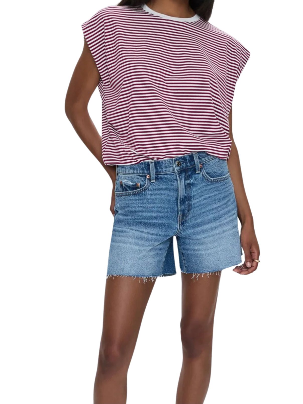 Pistola Kennedy Mid Rise Short in Central Vintage Denim