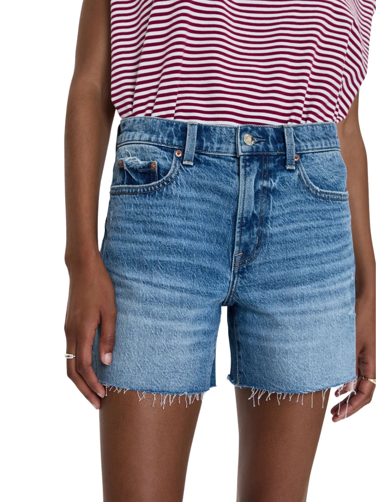 Pistola Kennedy Mid Rise Short in Central Vintage Denim