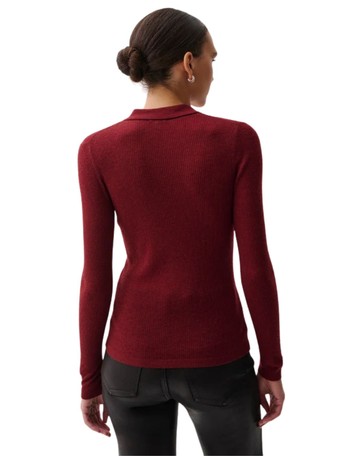 Pistola Korey Merino Blend Featherweight Cardigan in Barolo