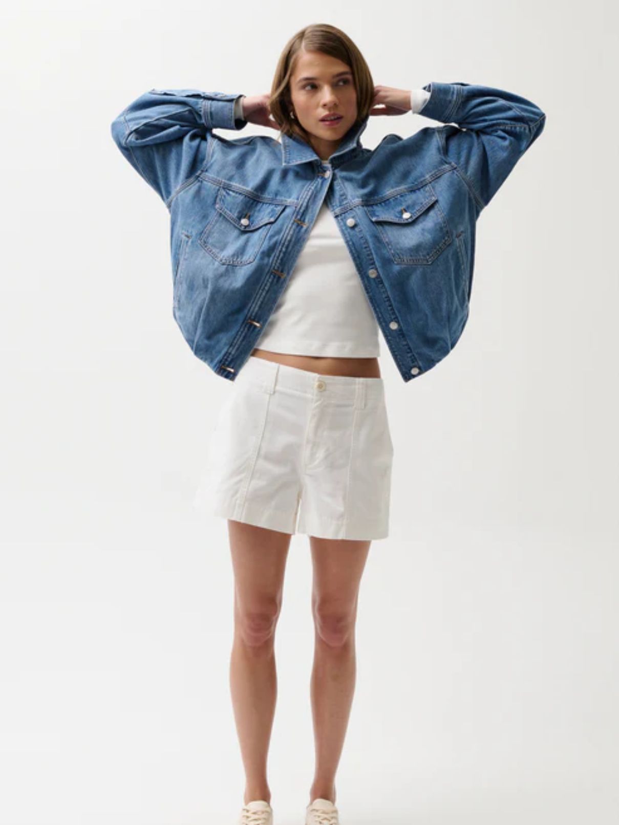 Pistola Mason White Jean Shorts