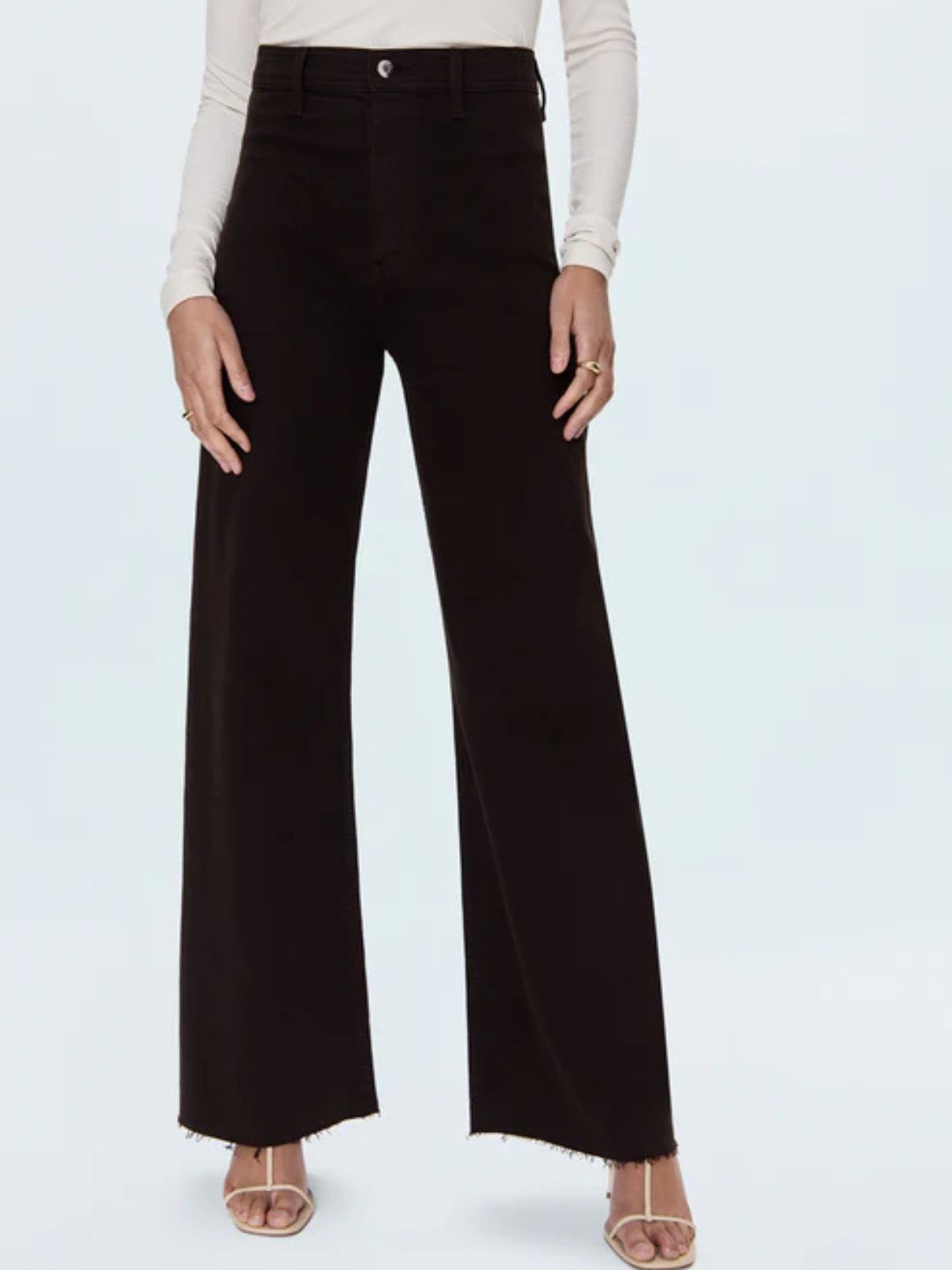 Pistola Penny Hi Rise Wide Leg Jean in Mocha