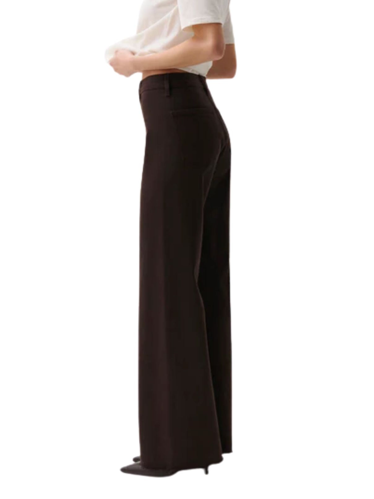 Pistola Penny High Rise Full Length Wide Leg Jeans – Mocha