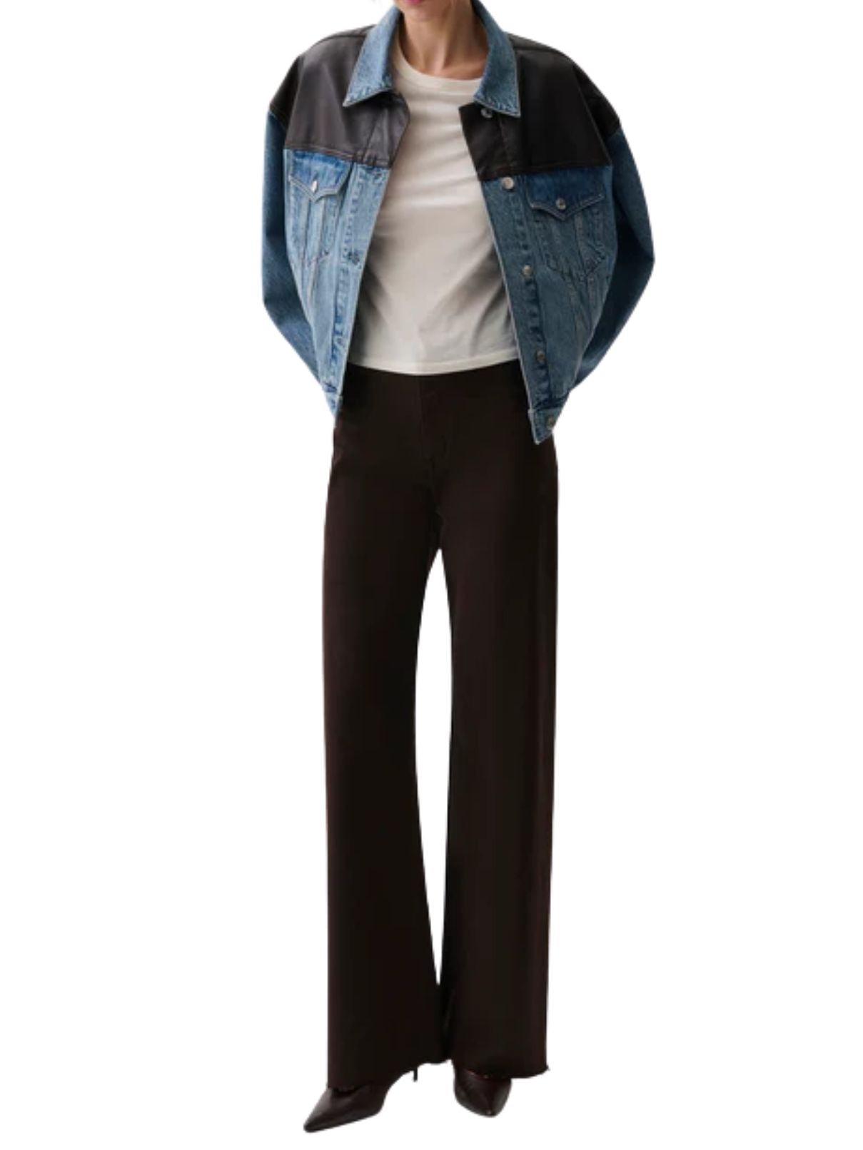 Pistola Penny High Rise Full Length Wide Leg Jeans – Mocha