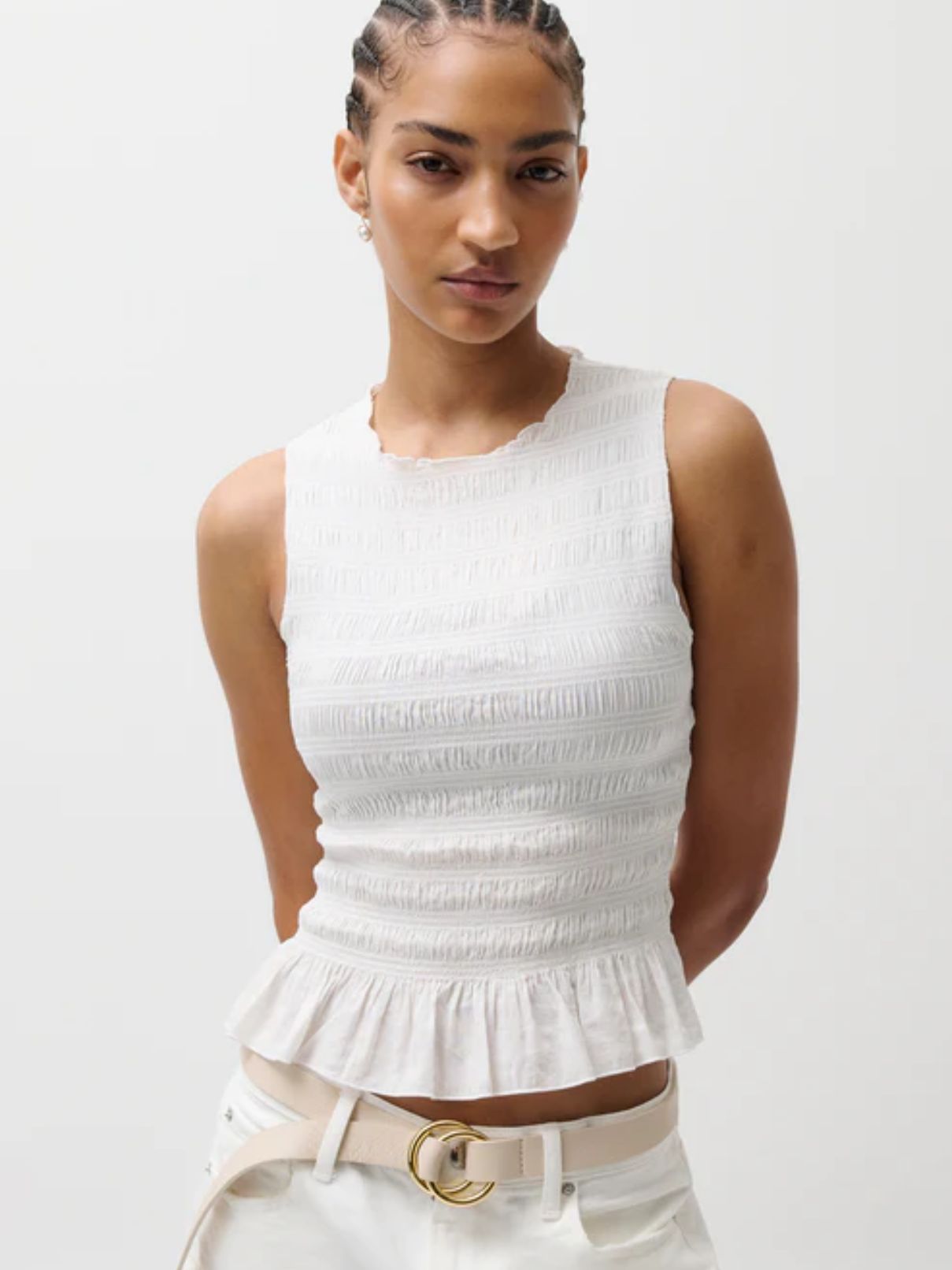 Pistola Pheobe Top in Le Blanc