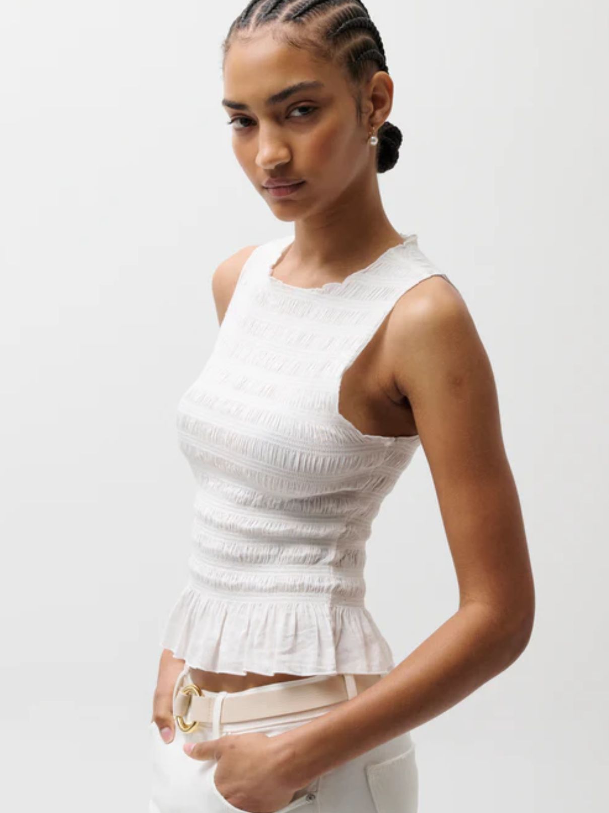 Pistola Pheobe Top in Le Blanc