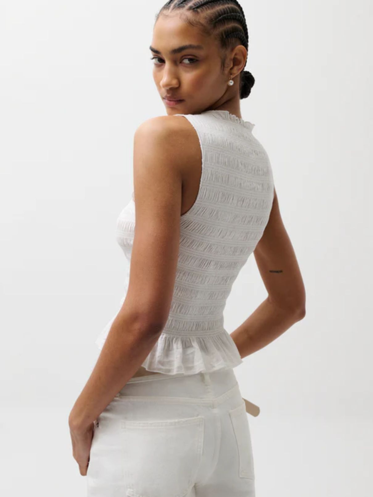 Pistola Pheobe Top in Le Blanc