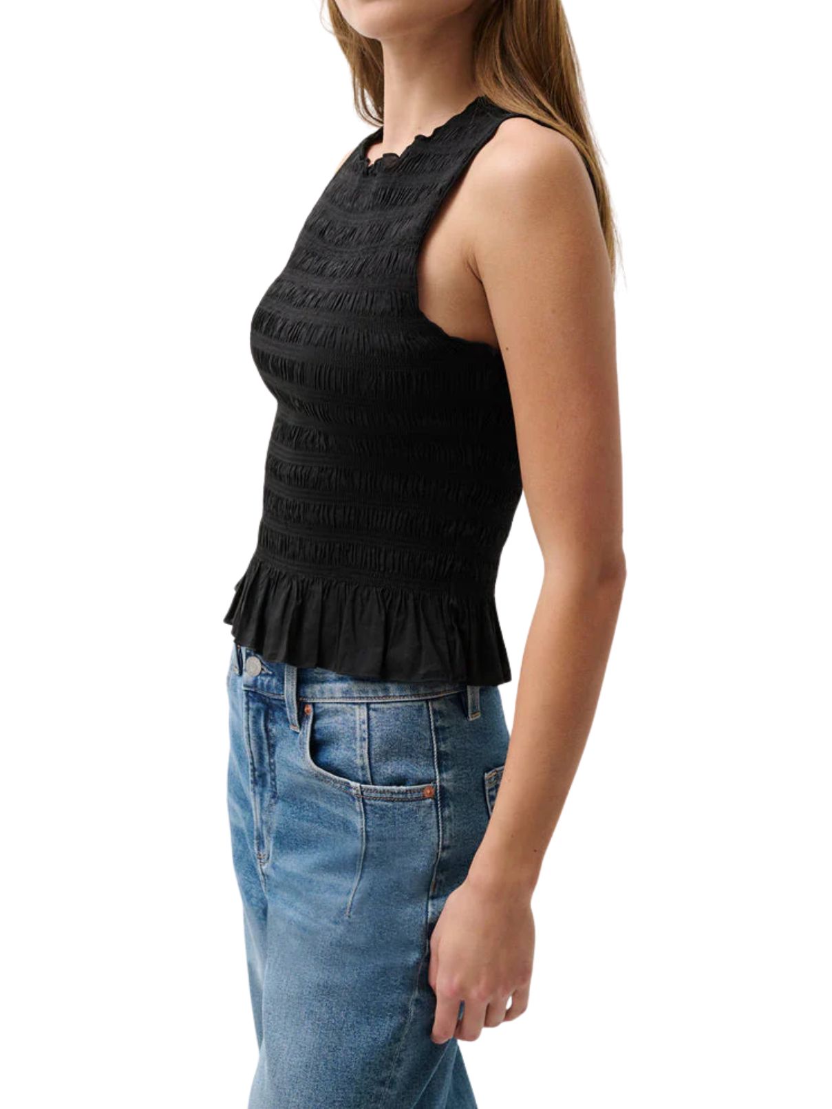 Pistola Phoebe Smocked Tank in Black