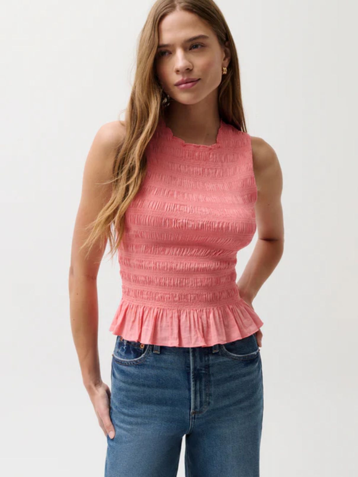  Pistola Phoebe Top in Coral Rose