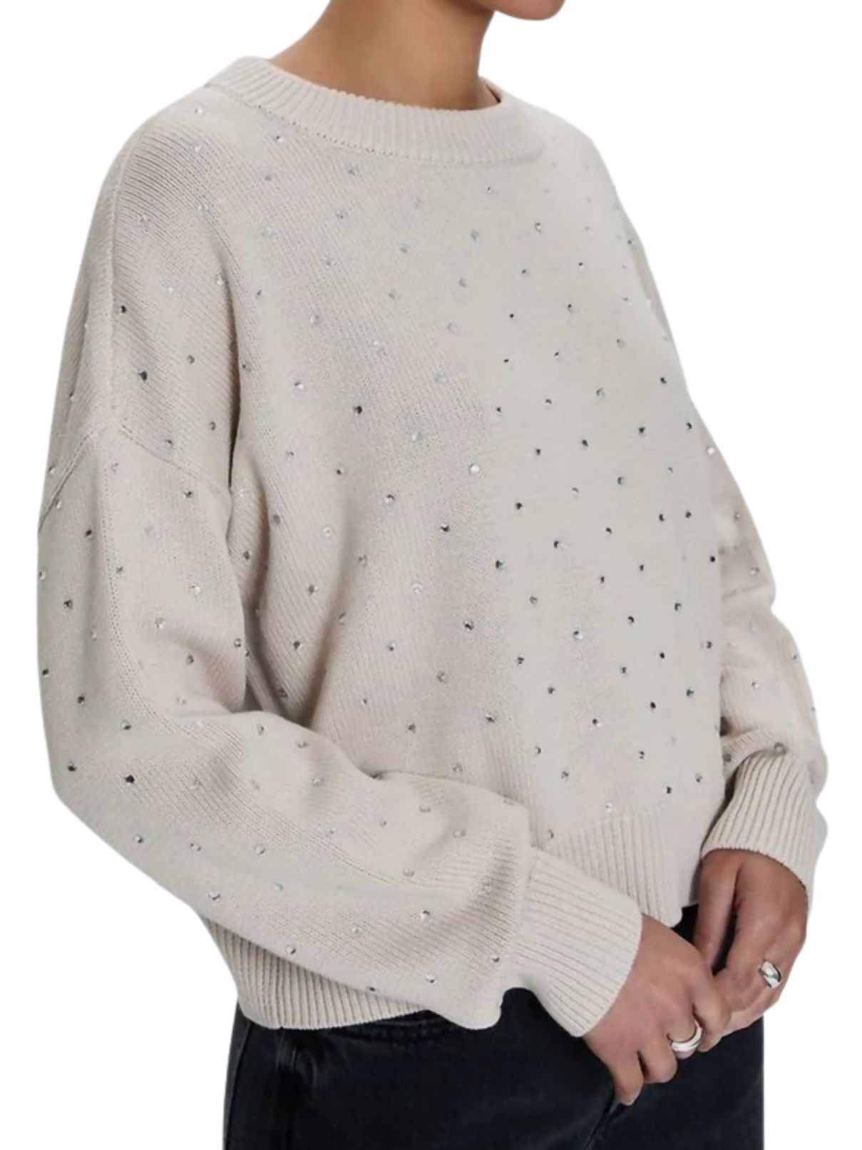 Pistola Steph Crewneck in Crystal Mink