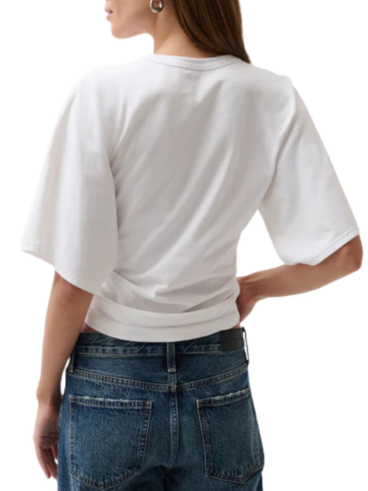  Pistola Veronica Kimono Sleeve Fitted Tee in White