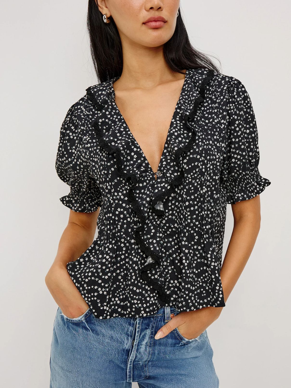 Rails Bloom Blouse in Mini Daisy Chain