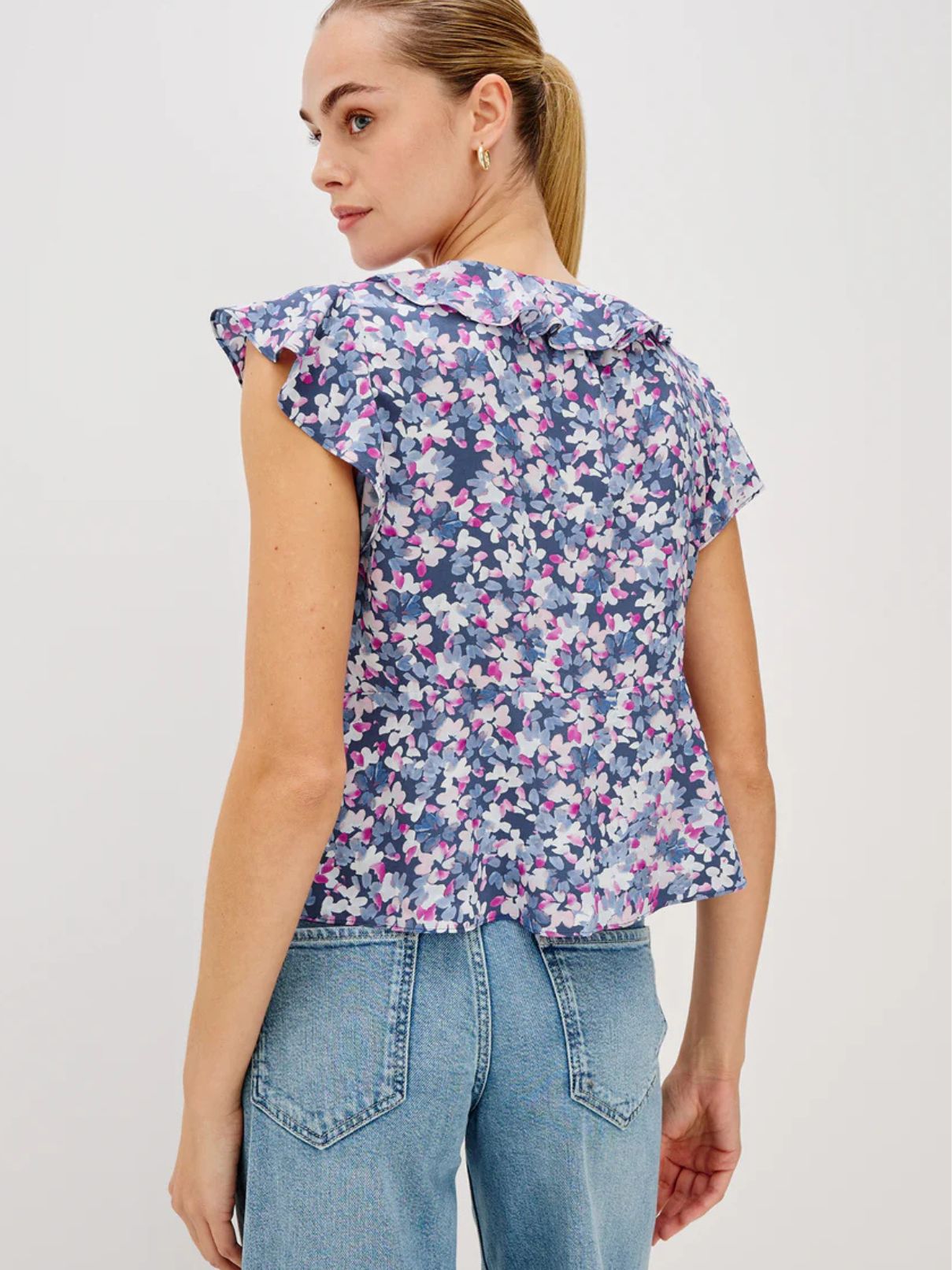 Rails Carmine Top in Blue Blossom